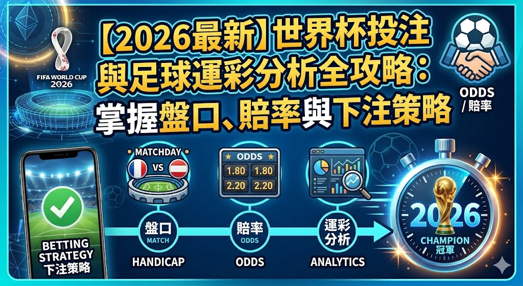 【2026最新】世界杯投注與足球運彩分析全攻略：掌握盤口、賠率與下注策略