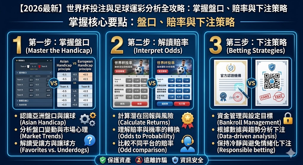 【2026最新】世界杯投注與足球運彩分析全攻略：掌握盤口、賠率與下注策略