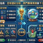 這份世界杯投注全指南為足球愛好者提供全方位的實戰策略,從基礎的運彩規則解析到深度的球隊數據分析,助您在熱門賽賽事中精準預測。文章涵蓋了如何觀察球員狀態、掌握盤口變動及分配下注預算等關鍵技巧,讓新手能迅速上手,老手則能優化策略。透過掌握核心的分析邏輯與風險控制,您將能在四年一度的世界杯盛宴中,不僅享受精彩球賽,更能聰明掌握獲利契機,成為冷靜理智的贏家。