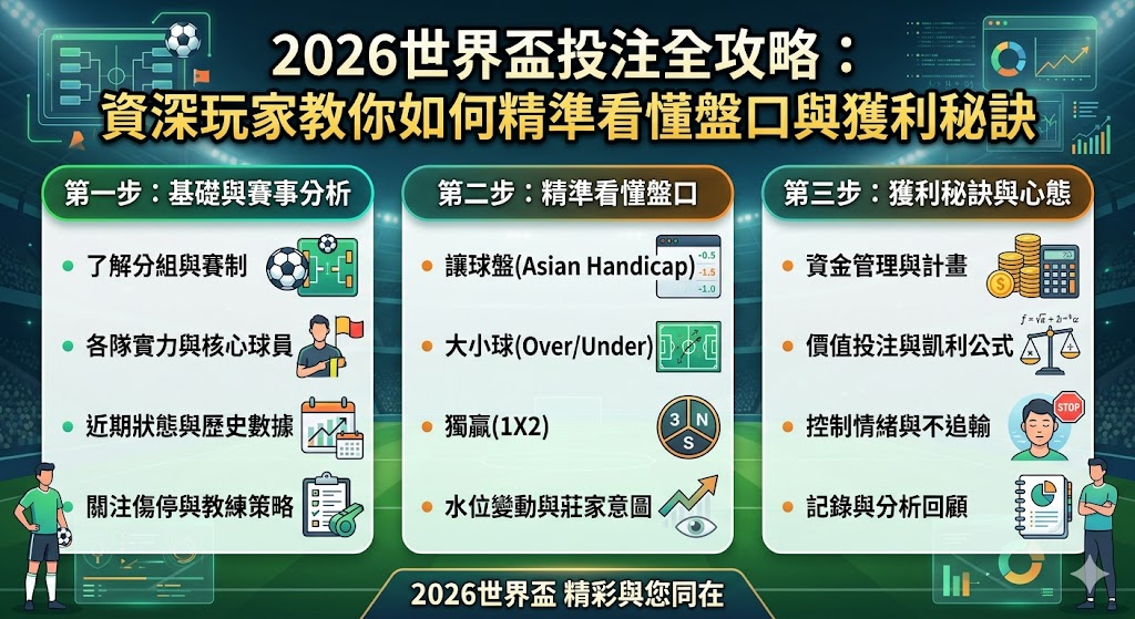 2026世界盃投注全攻略：資深玩家教你如何精準看懂盤口與獲利秘訣
