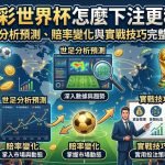 運彩世界杯怎麼下注更穩？本文為您完整公開最核心的世足分析預測、賠率變化與實戰下注技巧。小編深度拆解美加墨世界盃首度擴軍至48隊後的最新盤口，教您如何看懂讓球盤、大小球與獨贏等經典玩法的即時賠率起伏，精準抓出莊家升降盤背後的熱度誘水陷阱。透過系統化的熱門強權攻防數據、主力傷兵狀態與主客場戰意判讀，傳授高勝率的實戰資金控管心法。幫助您在數位博弈時代徹底識破黑網娛樂城的虛假報牌殺豬盤，擺脫盲目跟風的賭徒心理，建立理性科學的運彩思維，穩健鎖定世界盃獲利先機。