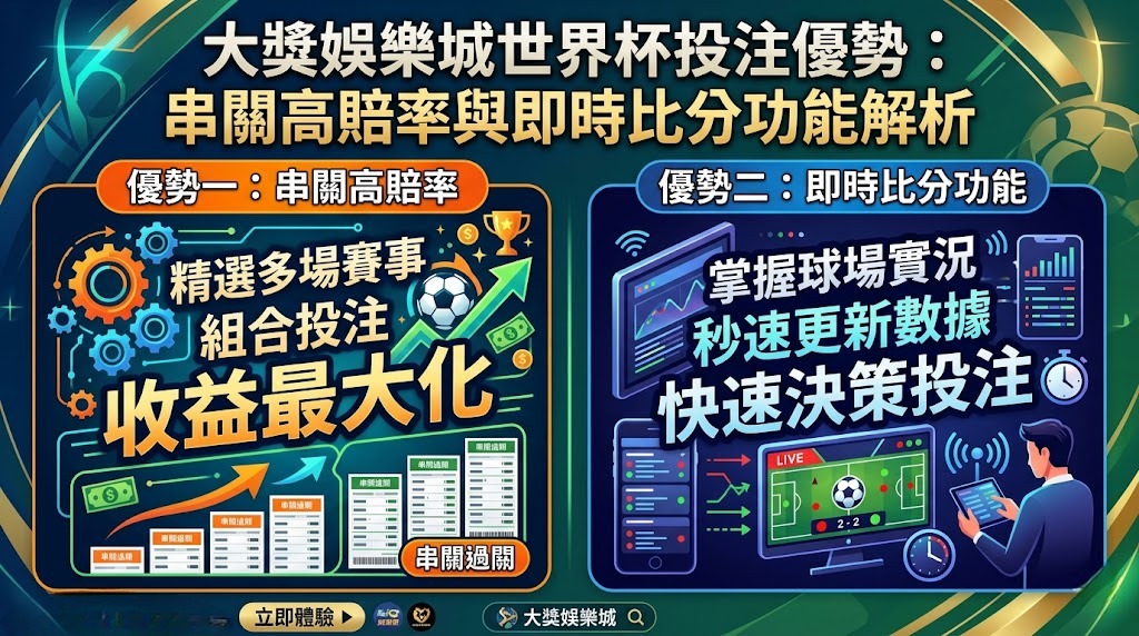 串關高賠率與即時比分功能解析