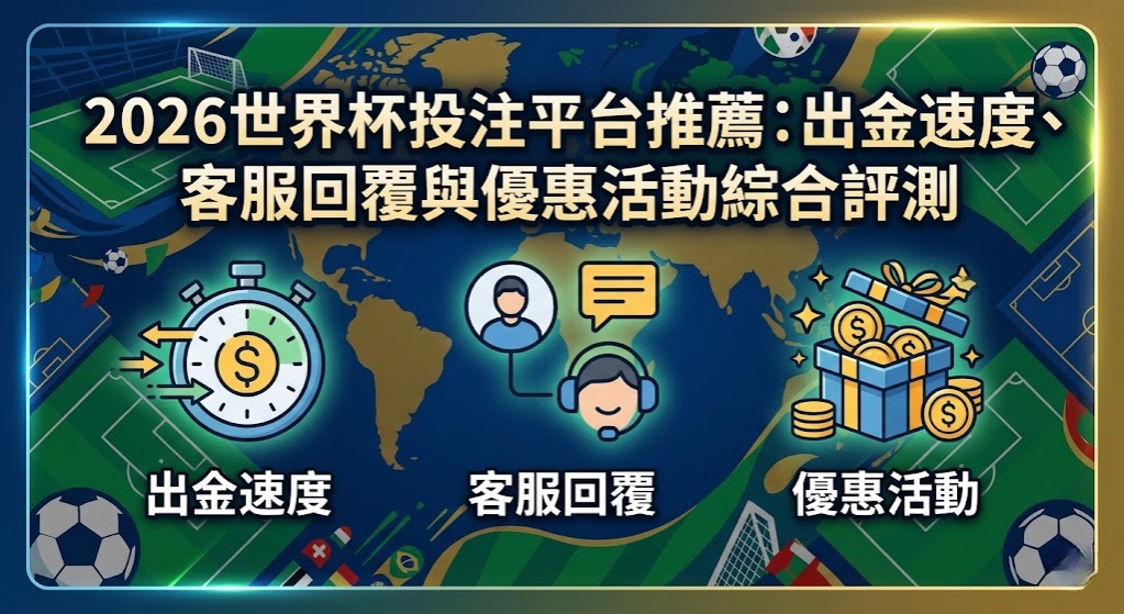 2026世界杯投注平台推薦：出金速度、客服回覆與優惠活動綜合評測