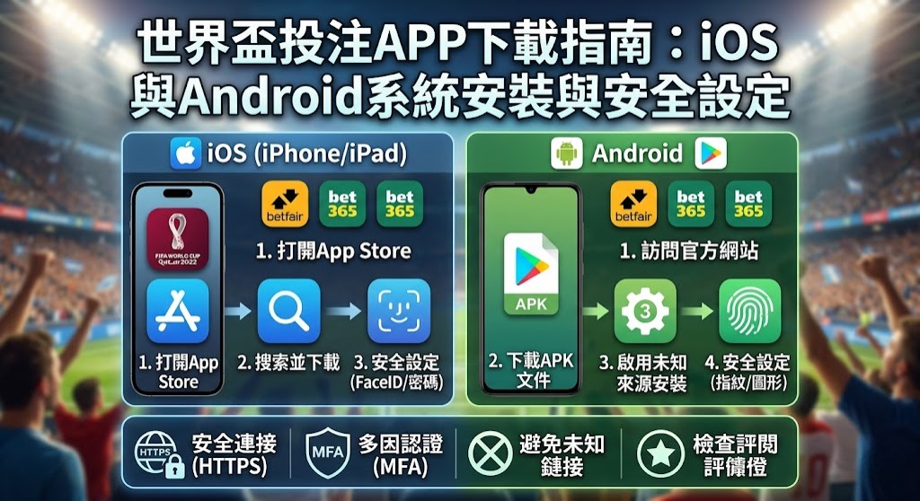 世界盃投注APP下載指南：iOS與Android系統安裝與安全設定